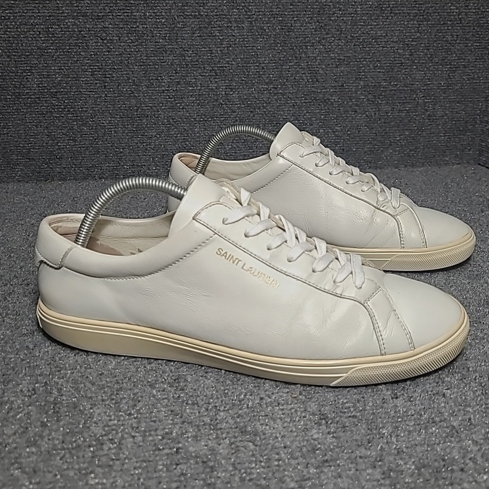 SAINT LAURENT Andy Men's Sneaker White Size EU 43 US 10 MSRP $745 - Picture 3 of 16